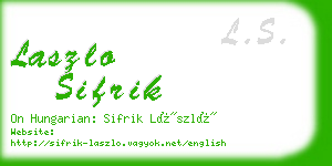 laszlo sifrik business card